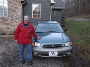 Rural letter carrier Byron Brashear and his RHD Subaru Forester