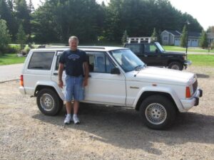 Rural postal worker Duane Martinson and his RHD Jeep Cherokee