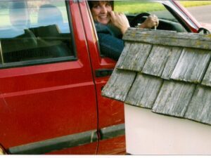 Rural letter carrier Lisa Tolman and her RHD Jeep Cherokee