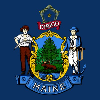 Maine state flag for testimonials