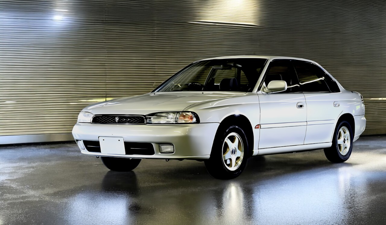 Second generation RHD Subaru Legacy sedan from the left front