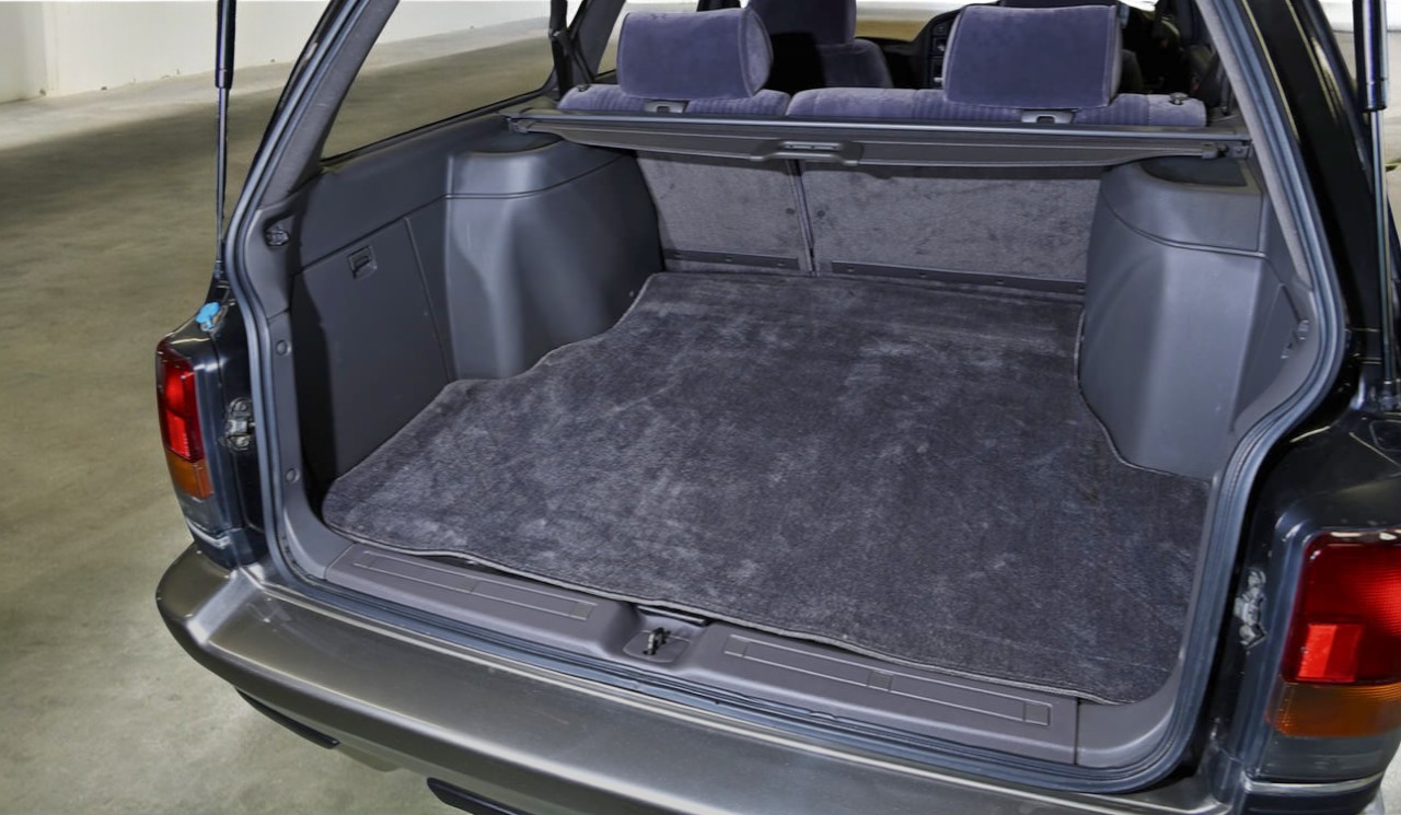 Second generation RHD Subaru Legacy Wagon rear cargo area with rear seats up